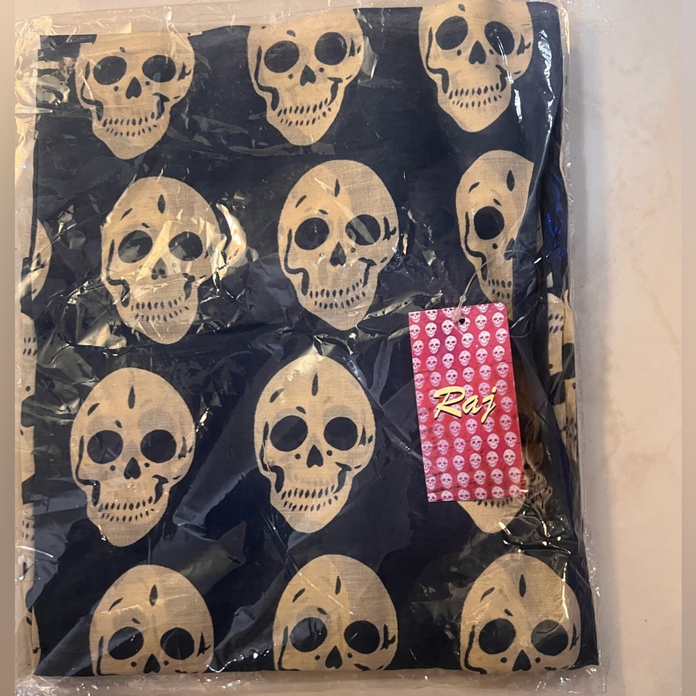 Raj Skulls  Sarong/scarf in cadet blue
37” x 72”